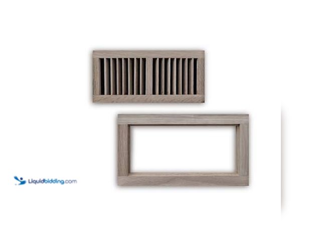 Lot 49-3566650 - Hampton Bay 4 in. x 12 in. Oak Wood Flush Mount Grille in Unfinished Oak Model # E1448FMU04X12 new