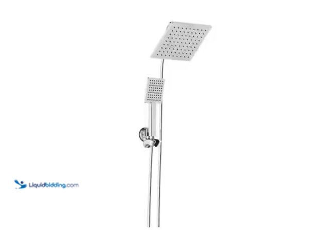 Lot 49-2000888 - Glacier Bay Modern 1-Spray 7.9 in. Dual Tub Wall Mount Fixed and Handheld Shower Heads 1.8 GPM in Po...