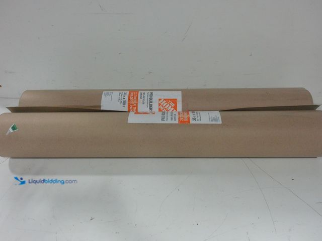Lot 49-2026272 - Lot of (2). The Home Depot 3 ft. x 100 ft. Heavy Kraft Builder's Paper Drop Cloth, Model # 36X100HKB...