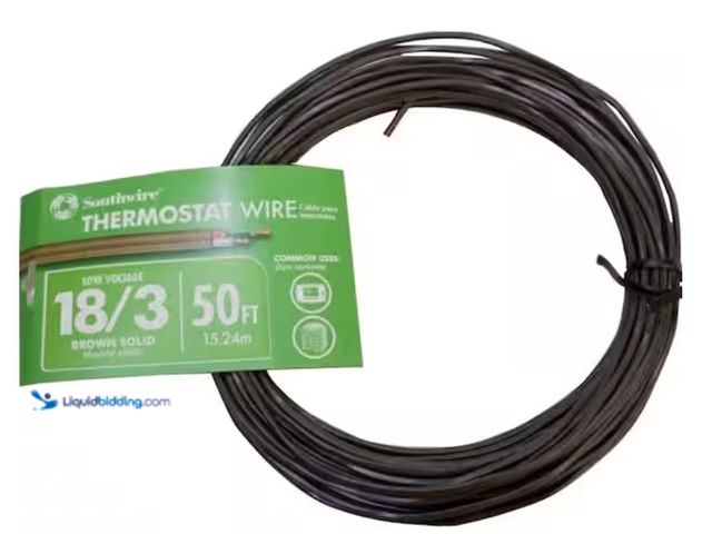 Lot 49-2001558 - Lot of (2) Southwire 50 ft. 18/3 Brown Solid CU CL2 Thermostat Wire, Model # 64168840, Unused.   Ref...