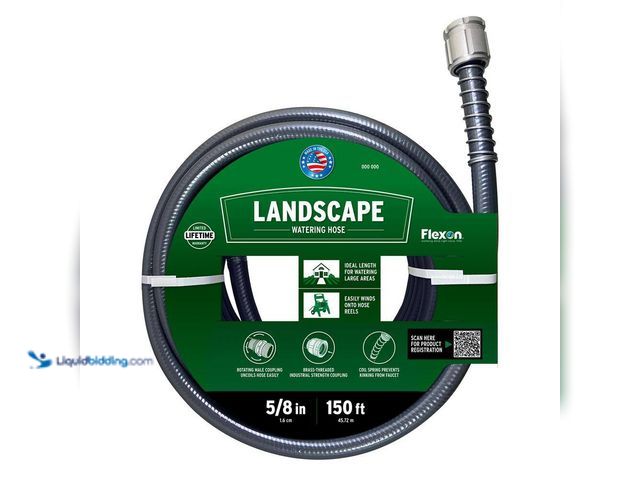 Lot 49-5435772 - Flexon
5/8 in. Dia x 150 ft. Supreme Duty Water Hose (dusty from warehouse) Unused