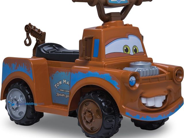 Lot 49-3564272 - Kid Trax Toddler Disney Cars 3 Tow-Mater Electric Quad Ride-On, Kids 1.5-3 Years Old, 6 Volt Battery...