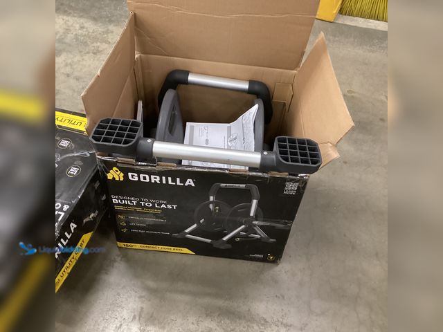 Lot 49-3565356 - Gorilla 150 ft. Aluminum Zero Rust Hose Reel Model # GRS-150H unused. No hose attachment.