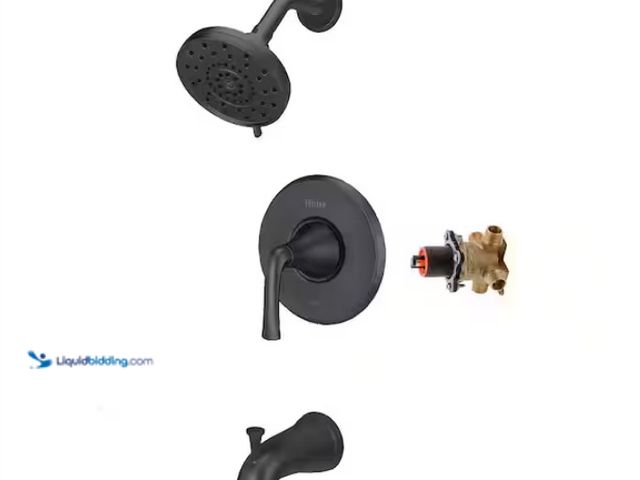 Lot 49-1567682 - Pfister Ladera Single-Handle 3-Spray Tub and Shower Faucet 1.8 GPM in Matte Black (Valve Included), ...