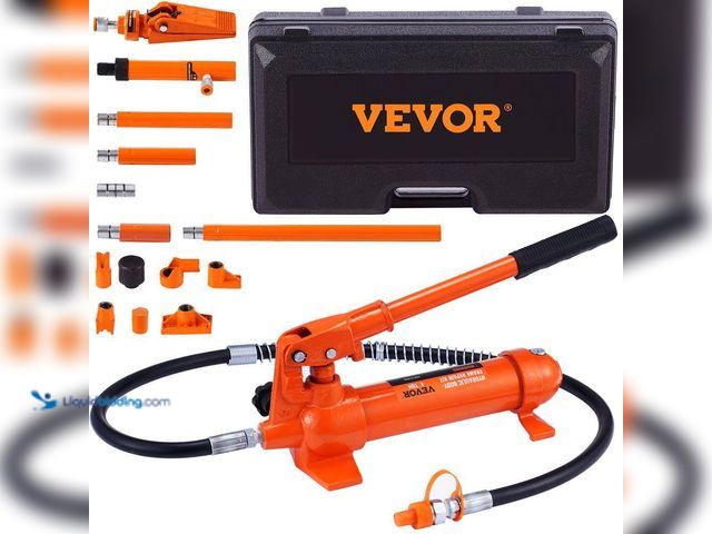 Lot 49-5484848 - VEVOR
4 Ton Porta Power Hydraulic Ram Jack Kit 8800 Lbs. Load Body Repair Tool with 3.9 ft. Oil Hos...