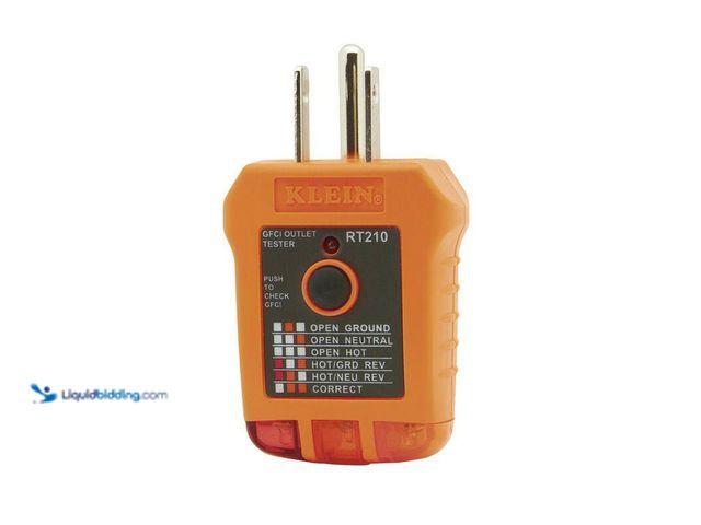 Lot 49-5406344 - (3) Klein Tools GFCI Outlet Tester, Model # RT210, Unused.