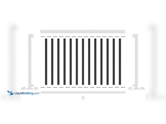 Lot 49-5453518 - PEAK Aluminum Railing 6 ft. Black Aluminum Deck Railing Wide Picket and Spacer Kit for 42 in. high s...