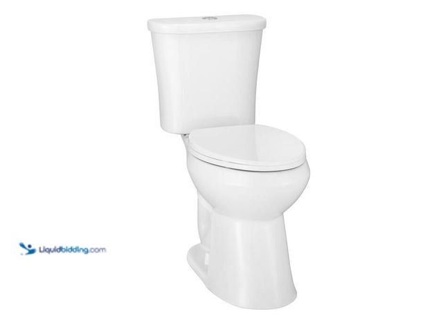 Lot 49-2004284 - Glacier Bay Power Flush 12 in. Rough in 2-Piece 0.95 GPF/1.28 GPF Dual Flush Elongated Toilet in Whi...