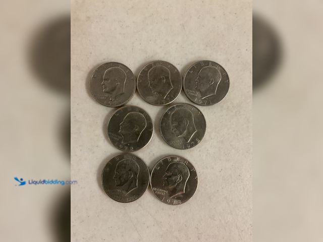 Lot 49-1810309 - LOT OF 7 “IKE” EISENHOWER LARGE ONE DOLLAR COINS INCLUDING 1971, 1972, 1976 AND 1978 #COINS1113