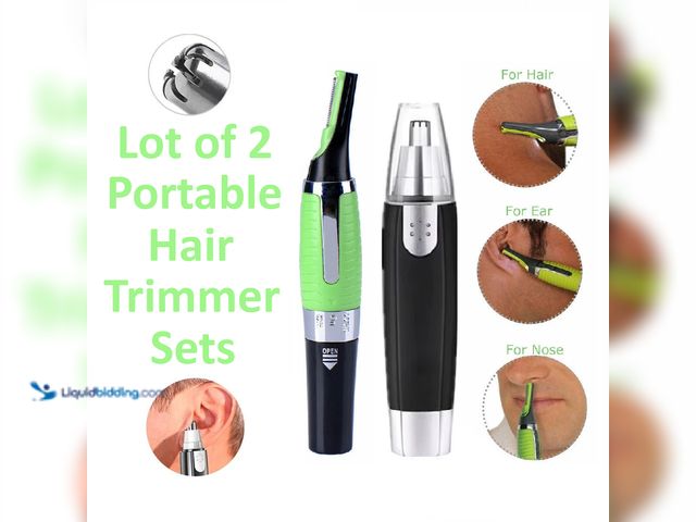 Lot 49-5434318 - Lot of 2 Portable Battery Operated Hair Trimmer Sets - NEW - Includes 1 Trimmer Set with 2 Trimming ...