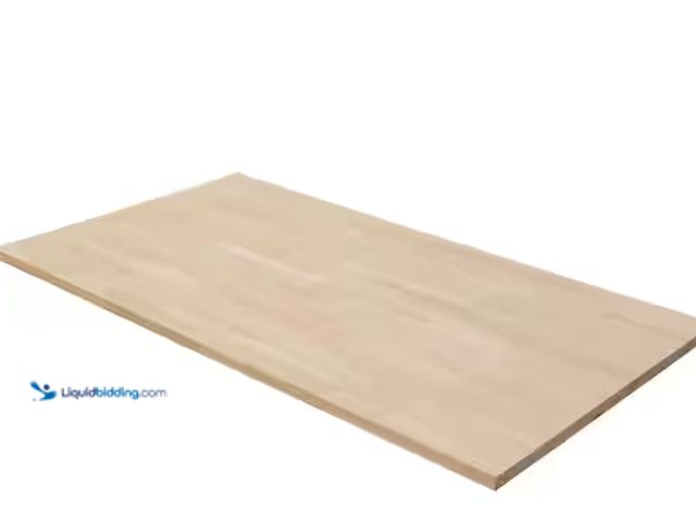 Lot 49-2020999 - Hampton Bay 5 ft. L x 26 in. D Unfinished Birch Solid Wood Butcher Block Countertop with Square Edge...