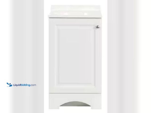 Lot 49-5490189 - Glacier Bay
19 in. Single Sink White Bath Vanity with White Cultured Marble Top (Assembled) Interne...