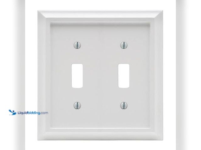 Lot 49-3613700 - (3-Pack) Amerelle 2-Gang Toggle Composite Wall Plates, White - Unused (Model # 2040TTW)  Ref#PA0716