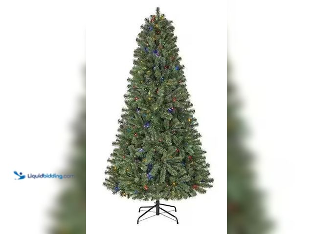 Lot 49-5460338 - Home Accents Holiday
6.5 ft. Festive Pine LED Pre-Lit Artificial Christmas Tree T9 Internet # 31932...