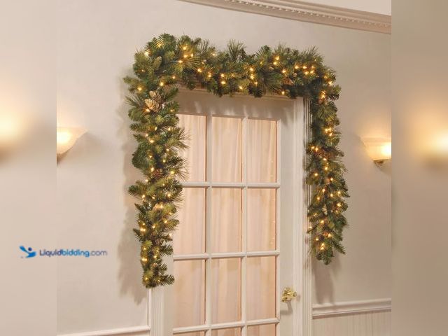 Lot 49-1547256 - National Tree Company 9 ft. Carolina Pine Garland with Battery Operated LED Lights, Model# 729083945...