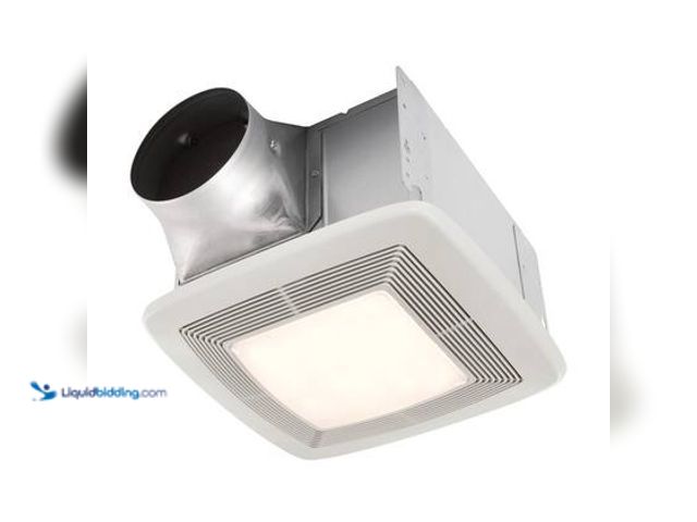 Lot 49-5559507 - Broan-NuTone QT Series Quiet 130 CFM Ceiling Bathroom Exhaust Fan with Light and Night Light, 1.5 So...
