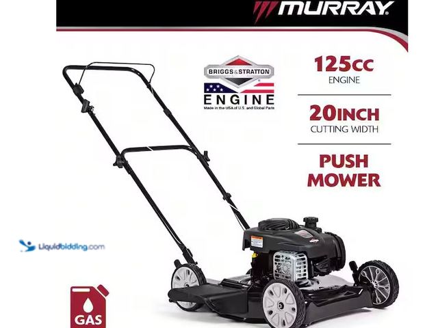 Lot 49-5551902 - Murray
20 in. 125 cc Briggs & Stratton Walk Behind Gas Push Lawn Mower with 4 Wheel Height Adjustme...