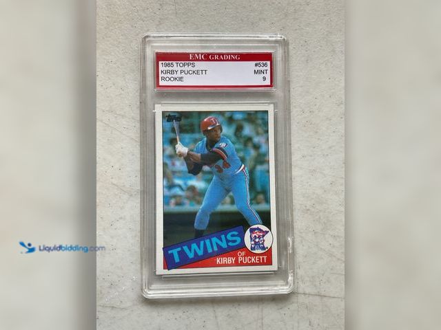 Lot 49-1830504 - COLLECTIBLE WOW GRADED CARD! 1985 TOPPS KIRBY PUCKETT ROOKIE #536 EMC GRADED 9 MINT #COUNS0219