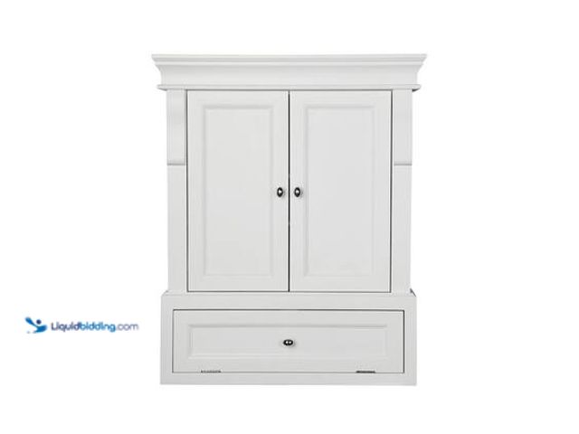 Lot 49-5544654 - Home Decorators Collection Naples 26.5 in. W x 8 in. D x 32.8 in. H Bathroom Storage Wall Cabinet in...