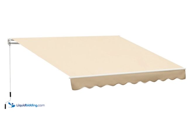 Lot 49-1631989 - Outsunny 13'x8' Manual Retractable Sun Shade Patio Awning Window Door Shelter Canopy, Model # 307019...