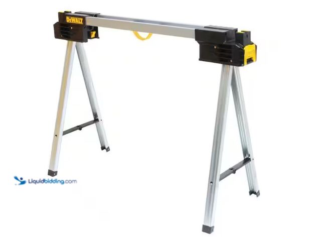 Lot 49-1566895 - DEWALT 32 in. H Metal Folding Sawhorse, Model # DWST11155, Used, scuffs / Scratches  Ref#SBS0114
