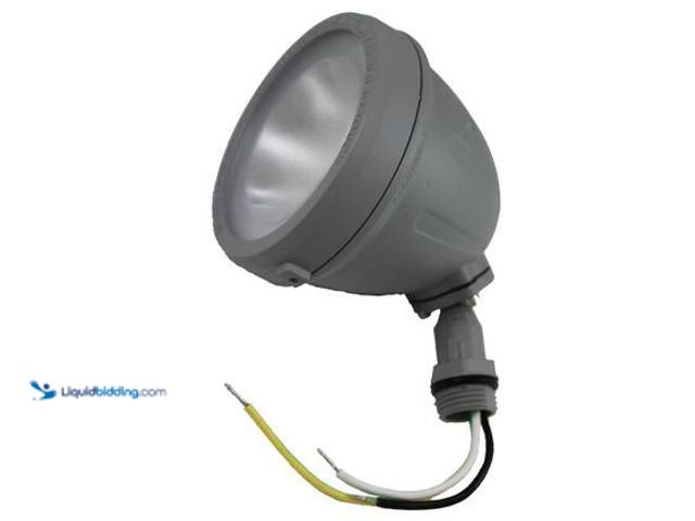 Lot 49-5544240 - QTY 2 - Commercial Electric 14-Watt Hardwired Gray LED Landscape Flood Light Metal Spot Light, 1100 ...