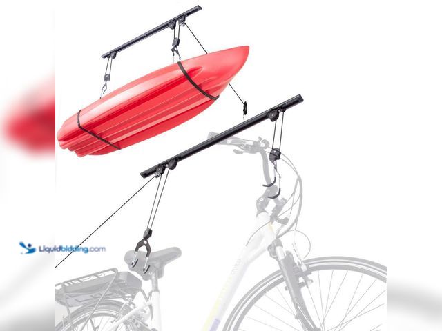 Lot 49-5440096 - Delta
1-Bike Ceiling Hoist Pro Holds Up To 100 lbs. Pre-Assembled Bike Hoist with Auto-Locking Mech...