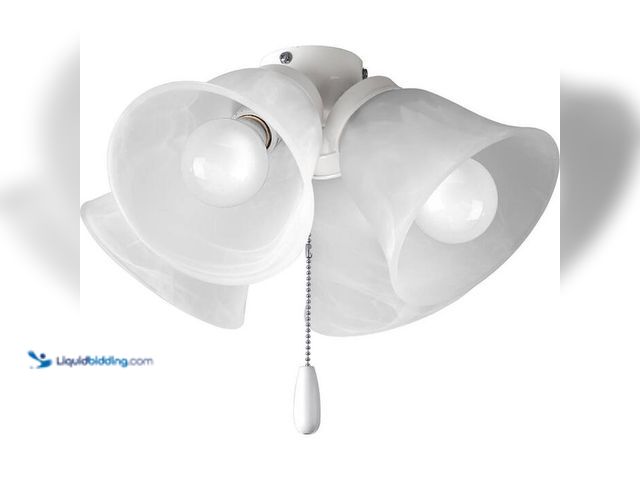 Lot 49-2024984 - Progress Lighting Fan Light Kits Collection 4-Light White Ceiling Fan Light Kit. Model # P2643-30WB....