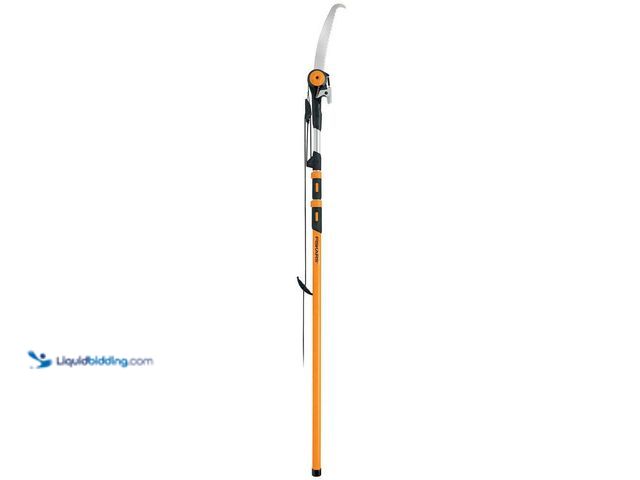 Lot 49-5552076 - Fiskars
16 ft. Extendable 1.25 in. Cut Capacity 15 in. Saw Blade Tree Pruner with Chain-Drive. Mode...