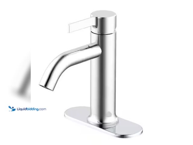 Lot 49-2001472 - Glacier Bay Ryden Single-Handle Single-Hole Bathroom Faucet in Chrome, Model # HDQFS1A9277CP, Unused...