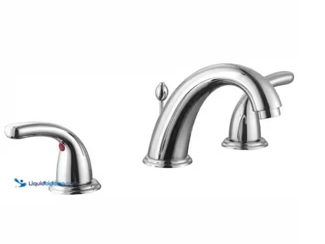 Lot 49-1628232 - Glacier Bay Builders 8 in. Widespread Double-Handle High-Arc Bathroom Faucet in Polished Chrome, Mod...
