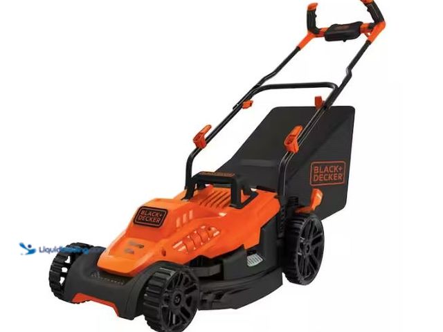 Lot 49-1627640 - BLACK+DECKER 15 in. 10 AMP Corded Electric Walk Behind Push Lawn Mower Model # BEMW472BH, Slightly U...