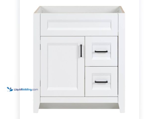 Lot 49-2004277 - Home Decorators Collection Ridge 30 in. x 22 in. x 34 in. White Bath Vanity Cabinet and 31 in. x 22 ...