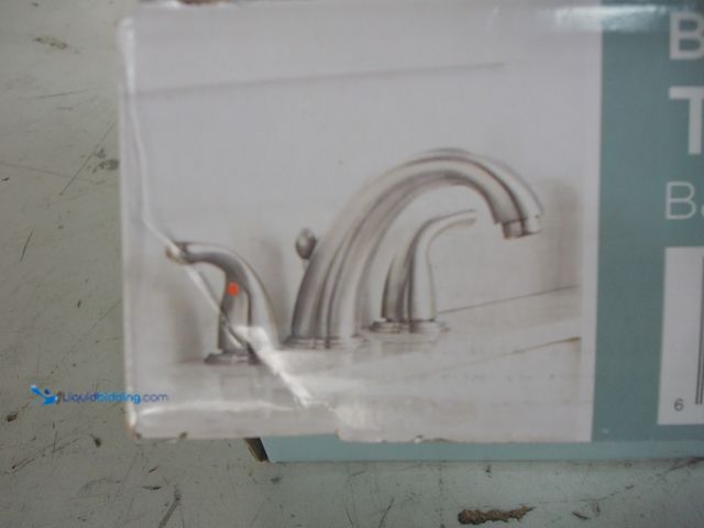 Lot 49-1629191 - Glacier Bay Builders 8 in. Widespread Double-Handle High-Arc Bathroom Faucet in Brushed Nickel, Mode...