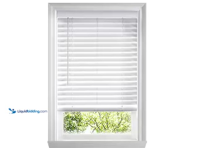 Lot 49-1574616 - Lot of (2) Home Decorators Collection White Cordless Faux Wood Blinds for Windows with 2 in. Slats -...