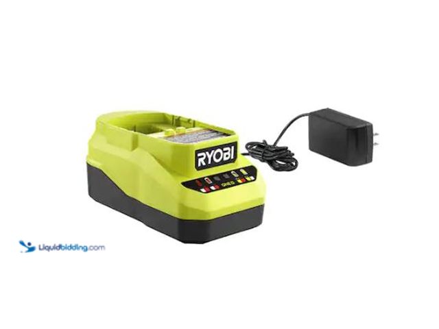 Lot 49-1627410 - RYOBI ONE+ 18V Lithium-Ion Charger Model # PCG002, Unused, Powers On  Ref#Bin0716