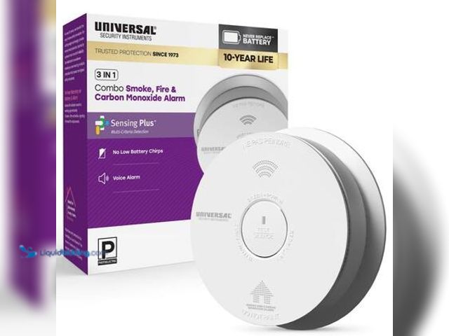 Lot 49-5544265 - Universal Security Instruments 10-Year Battery Combination Smoke and Carbon Monoxide Detector with V...