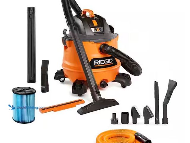 Lot 49-5478618 - RIDGID
14 Gal. 6.0 Peak HP NXT Shop Vacuum Wet Dry Vac with Fine Dust Filter, Hose, Accessories and...