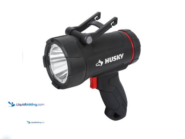 Lot 49-5575086 - Husky 2500 Lumens Dual Power LED Rechargeable Floating Spotlight. Model # 90711 UNUSED. TESTED AND W...