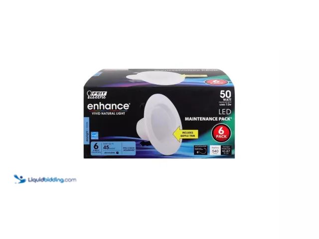 Lot 49-1518232 - Feit Electric Enhance Daylight 4 in. W LED Dimmable Recessed Downlight 7.2 W Model #90769023, Unused...