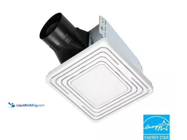 Lot 49-1627534 - Broan-NuTone Roomside Series, White, 50 CFM, No Cut- Roomside Installation Bathroom Fan with Light, ...