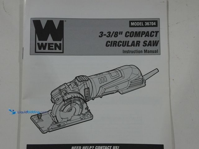 Lot 49-2006006 - WEN 4.2 Amp 3-3/8 in. Plunge Cut Compact Circular Saw with Laser, Carrying Case, and 3-Blades, Model...