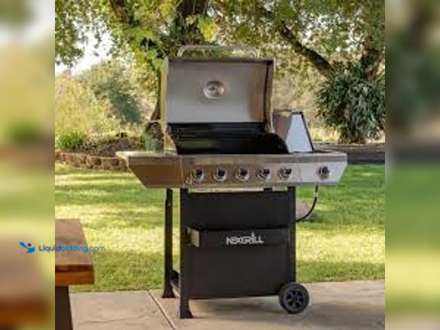 Lot 49-5485638 - Nexgrill 5-Burner Propane Gas Grill in Stainless Steel with Side Burner and Condiment Rack. Model # ...