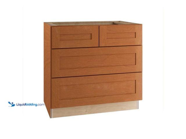 Lot 49-5452485 - Home Decorators Collection
Newport 36 in. W x 24 in. D x 34.5 in. H Assembled Plywood Drawer Base K...