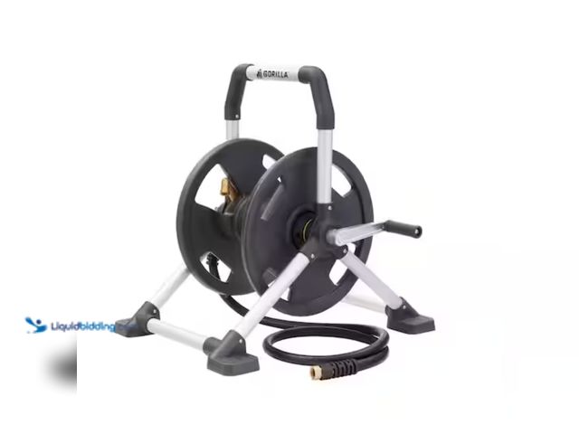 Lot 49-2000484 - Gorilla 150 ft. Aluminum Zero Rust Hose Reel, Model # GRS-150H, Slightly used, Scuffs & scratches fr...