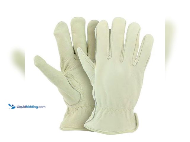 Lot 49-1567525 - Lot of (4) pairs PIP Pro Safety Men's Sz. Large Cowhide Leather Work Gloves, Water Resistant, Model ...