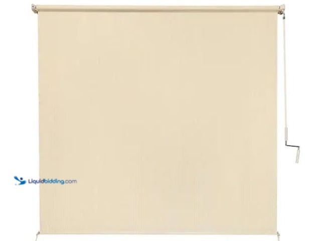 Lot 49-1518249 - Coolaroo Sesame UV Blocking Fade Resistant Fabric Exterior Roller Shade 72 in. W x 72 in. L Model # ...