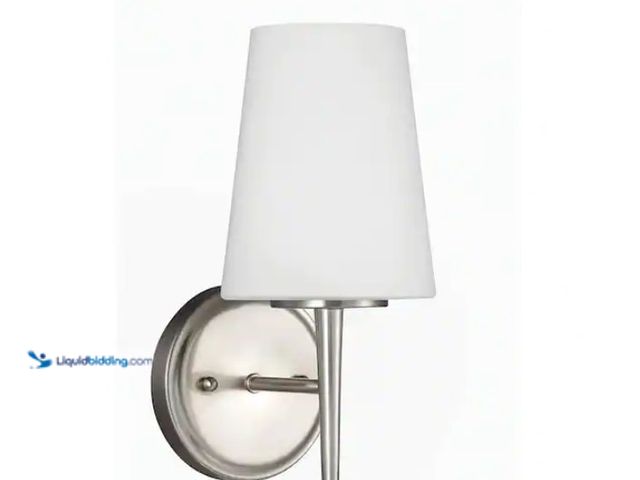 Lot 49-1622510 - Generation Lighting Driscoll 5 in. 1-Light Contemporary Modern Brushed Nickel Wall Sconce Bathroom V...