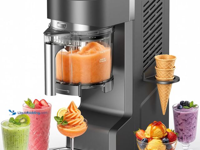 Lot 49-5556999 - Slushie Machine for Home, Ice Cream Maker, 30OZ, Light Gray | Slushy Margarita Frozen Drink Soft Ser...