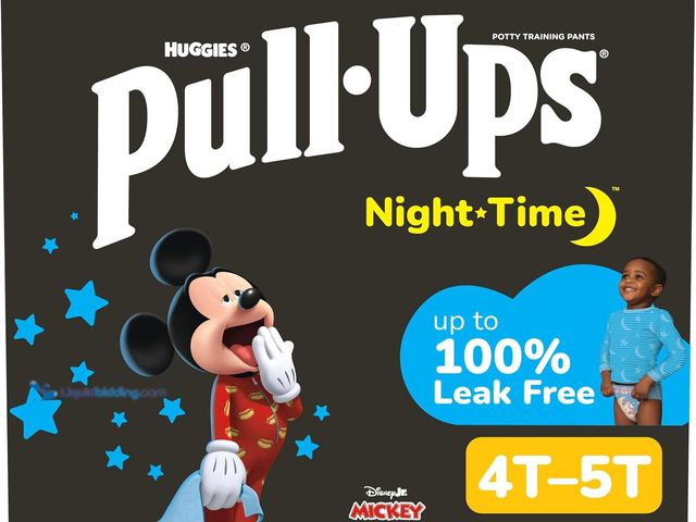 Lot 49-5544287 - Pull-Ups Boys' Night-Time Potty Training Pants, Size 4T-5T Overnight Training Underwear (38-50 lbs),...